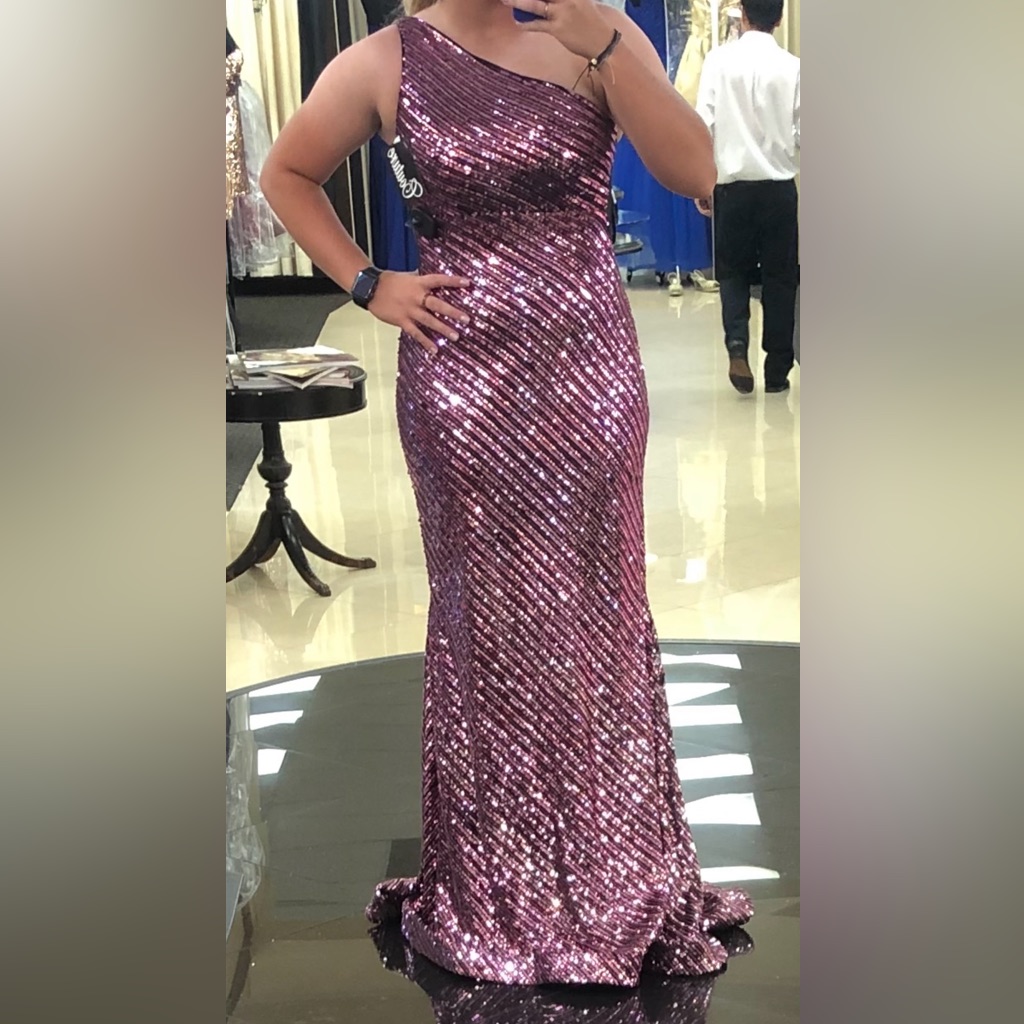 Jovani Pink Sequin Prom Dress